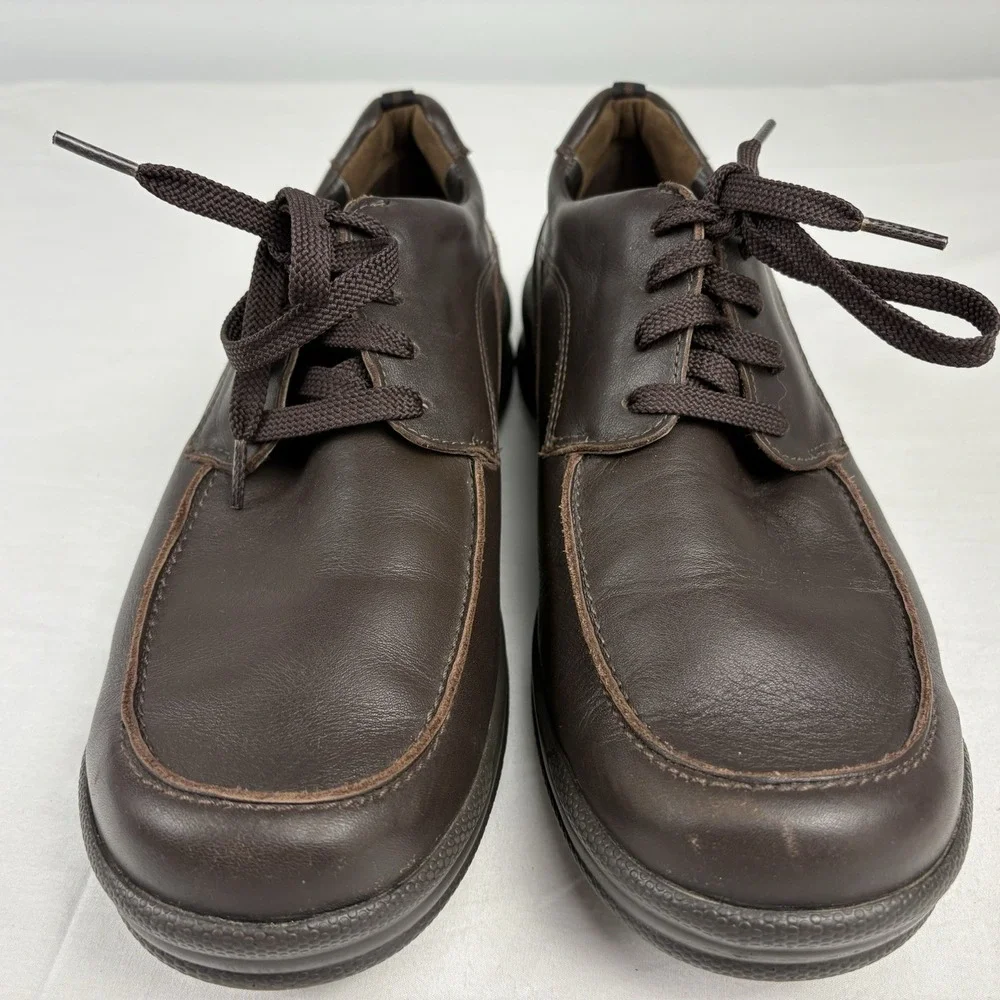 SAS Move On Brown Stability Comfort Walking Work Shoes Men's 10.5M USA Made EUC